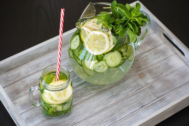 Detox chanh và dưa leo giảm cân
